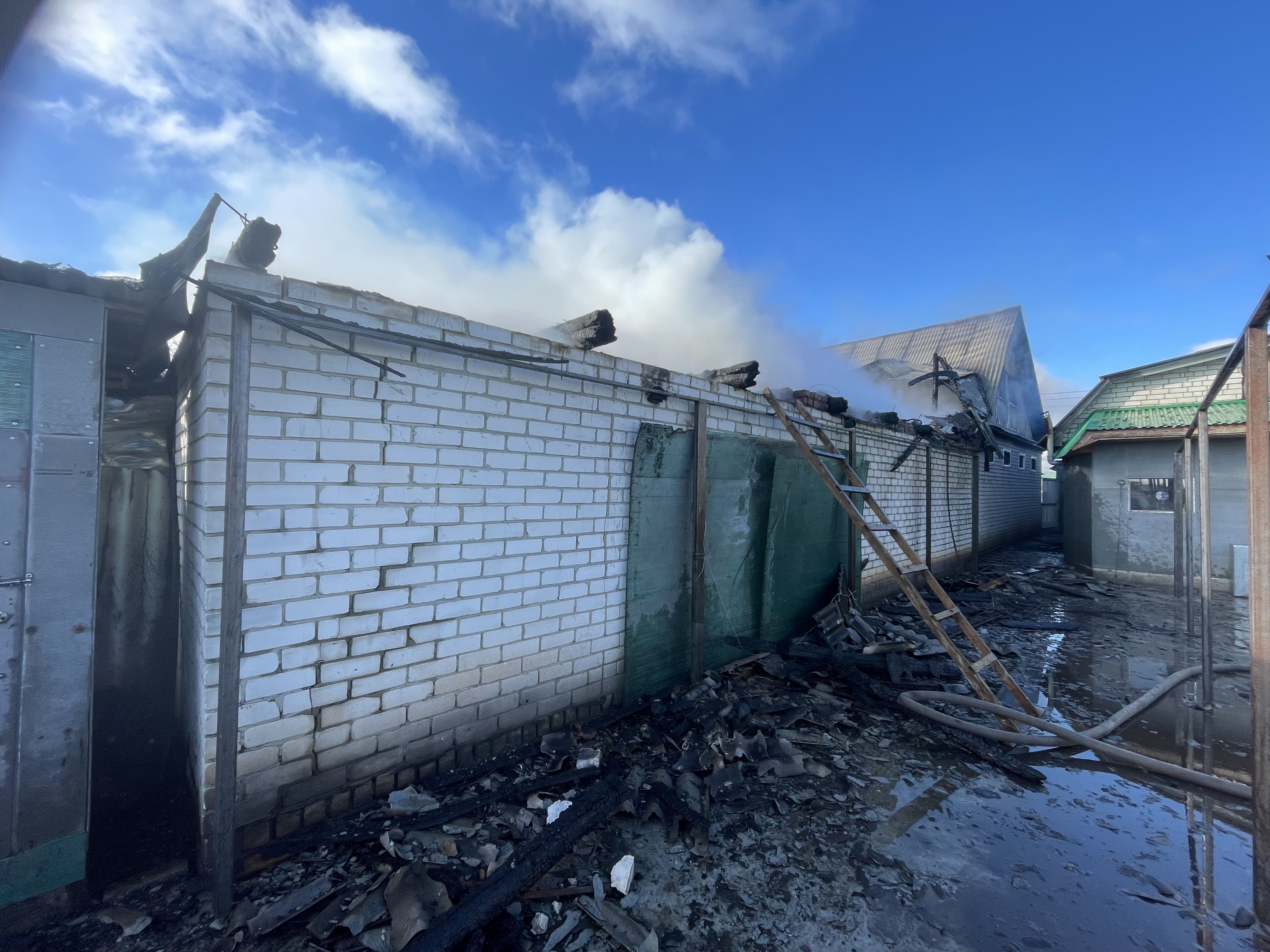 Пожар в Тетюшах. Фото: ФГКУ «116 ПCЧ 8 ПСО ФПС ГПС ГУ МЧС России по РТ»